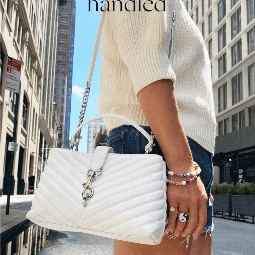 REBECCA MINKOFF LARGE EDIE TOP HANDLE SATCHEL BAG